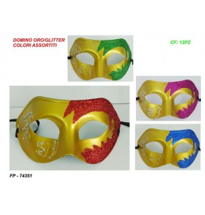maschera-domino-oro/glitter-colori-ass