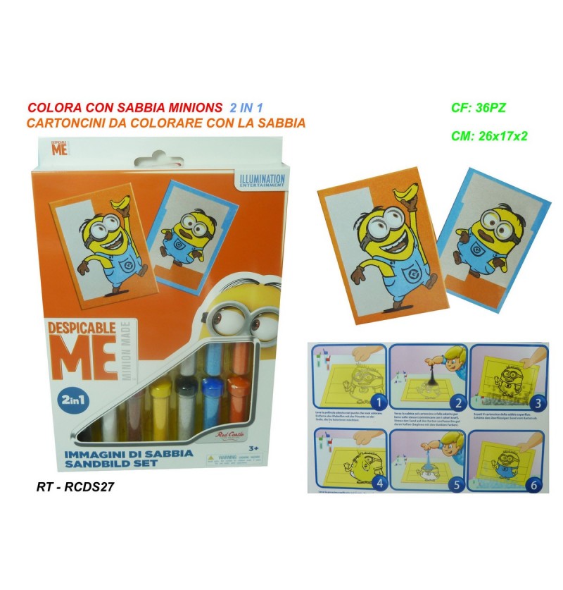 COLORA CON SABBIA MINIONS