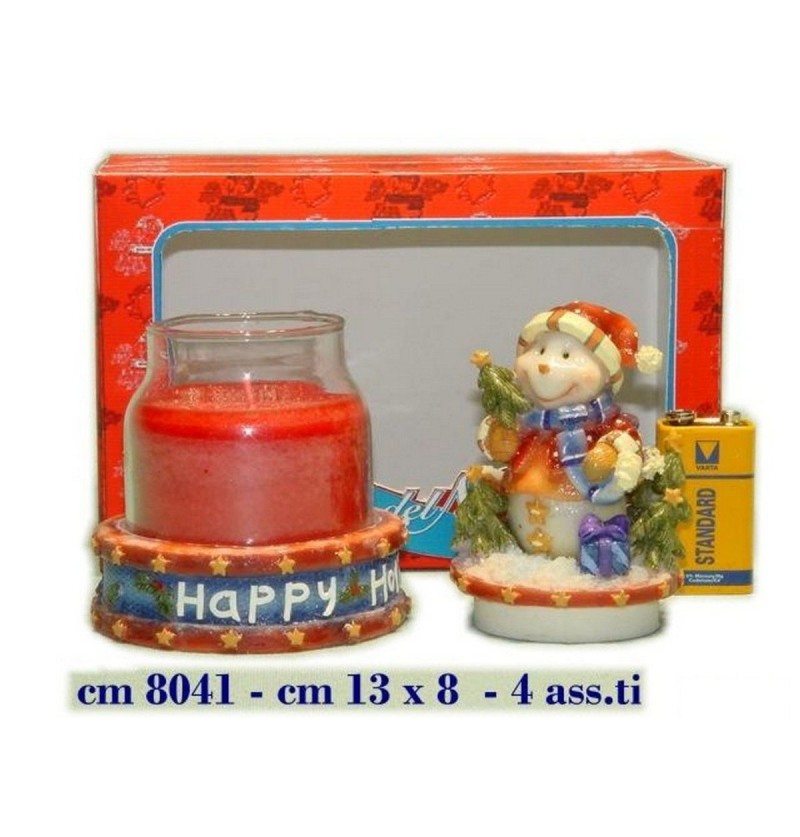 PORTACANDELA CON PUPAZZO CM13