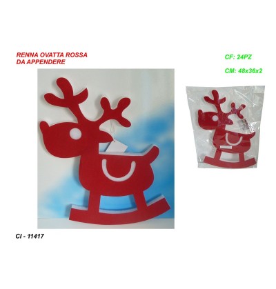 renna-ovatta-rossa-da-appendere