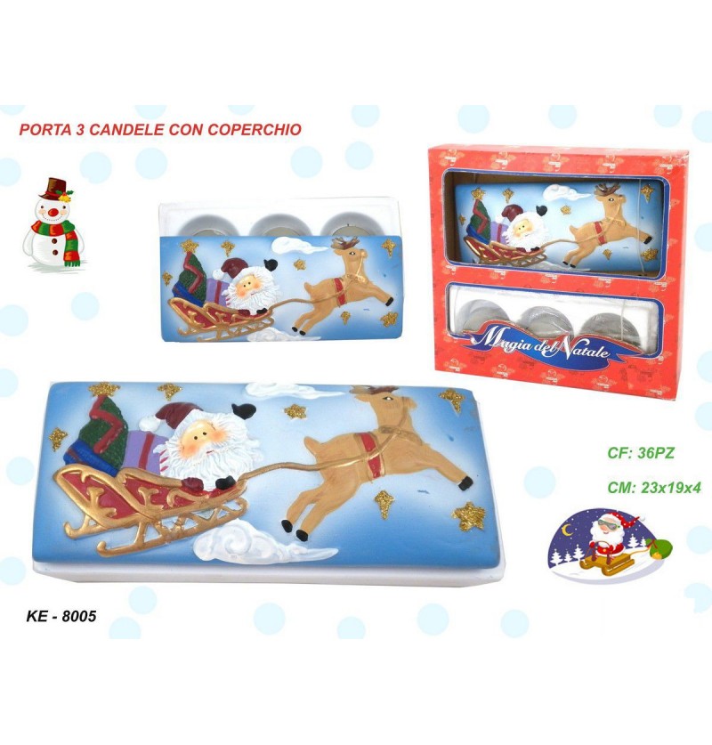 PORTALUMI PORCELL 3PZ RETTANG