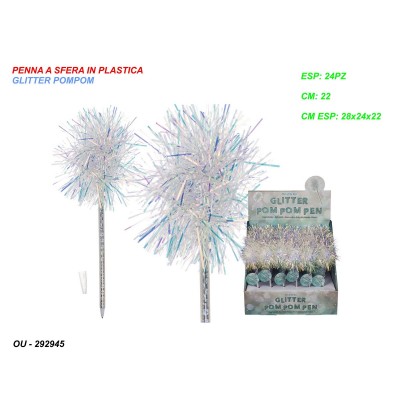 penna-a-sfera-in-plastica-glitter-pompom