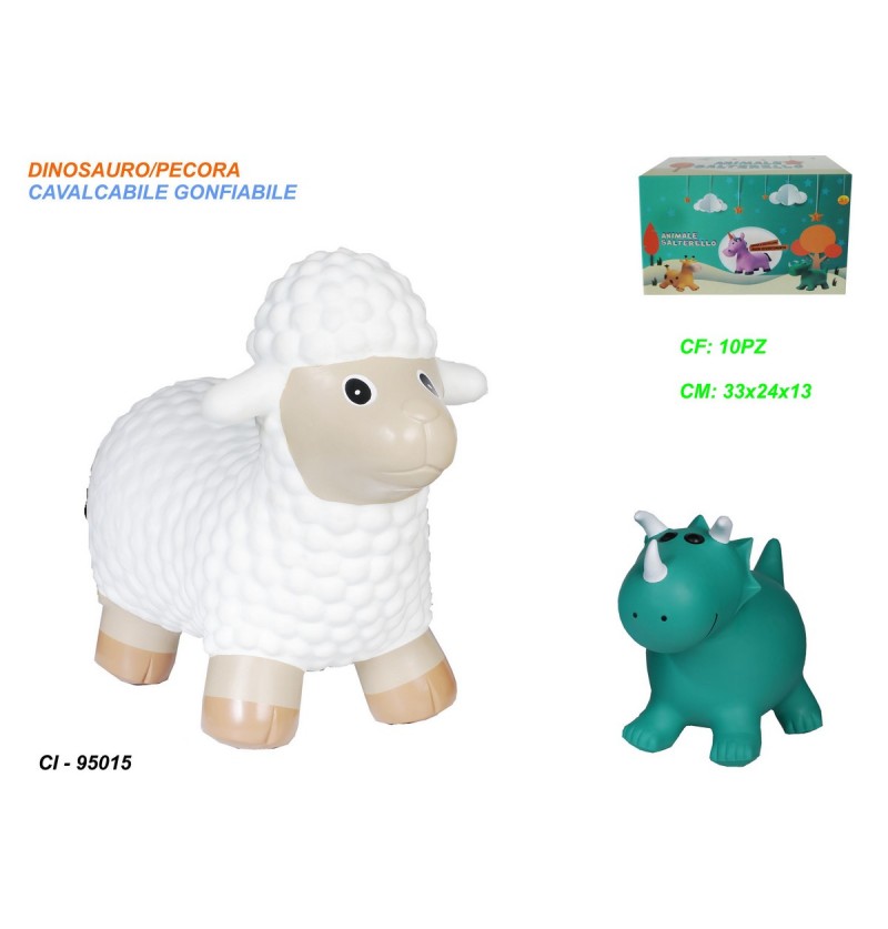 dinosauro/pecora-cavalcabile-gonfiabile