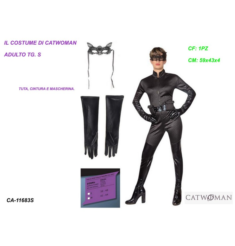 CATWOMAN COSTUME ADULTO TG S