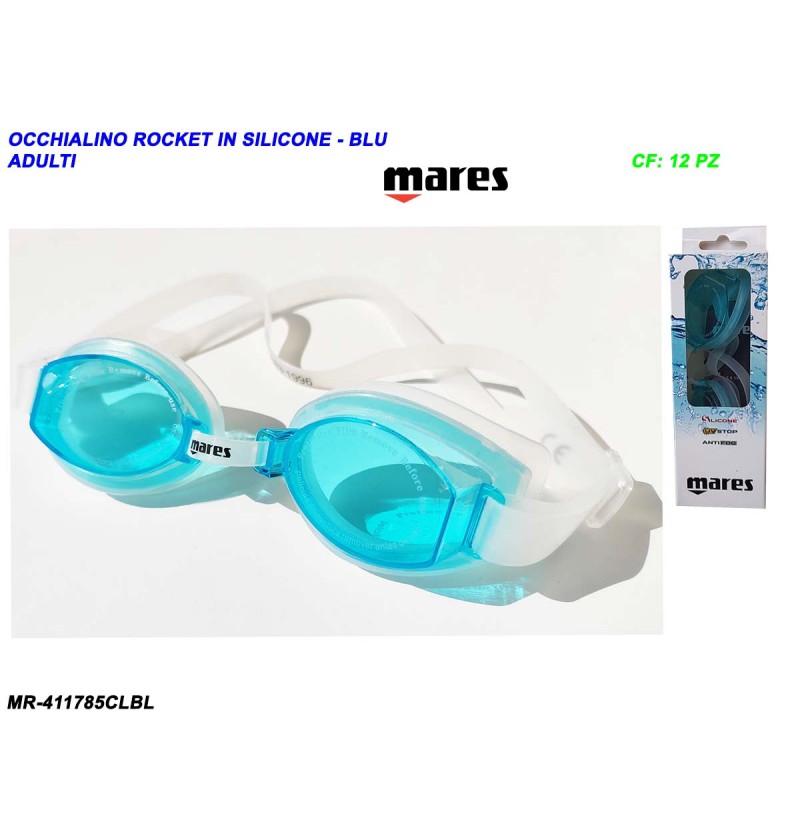 OCCHIALINO ROCKET SILICONE BLU