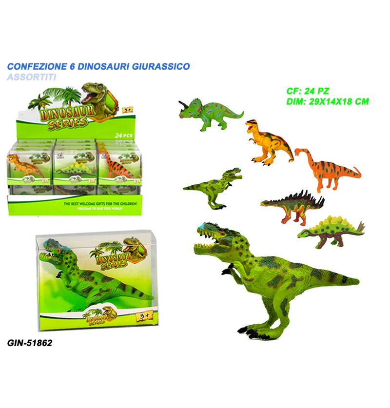 BOX 24 PZ DINOSAURO ASS