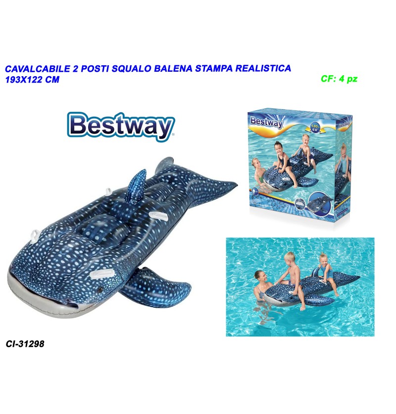cavalcabile-2-posti-squalo-balena-stampa-realistica-cm.-193x122