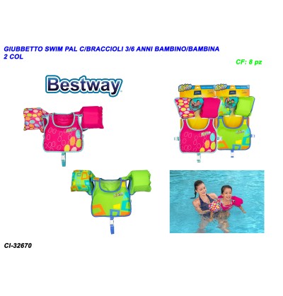 giubbetto-swim-pal-c/braccioli-3-6-anni--2-col