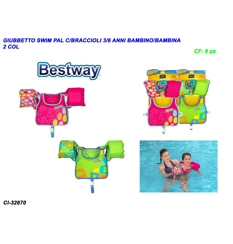 giubbetto-swim-pal-c/braccioli-3-6-anni--2-col