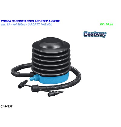 pompa-di-gonfiaggio-air-step-a-piede-cm.13,vol.-300cc,3-adatt.valvol