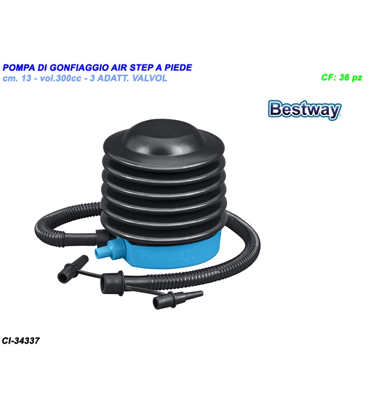 pompa-di-gonfiaggio-air-step-a-piede-cm.13,vol.-300cc,3-adatt.valvol