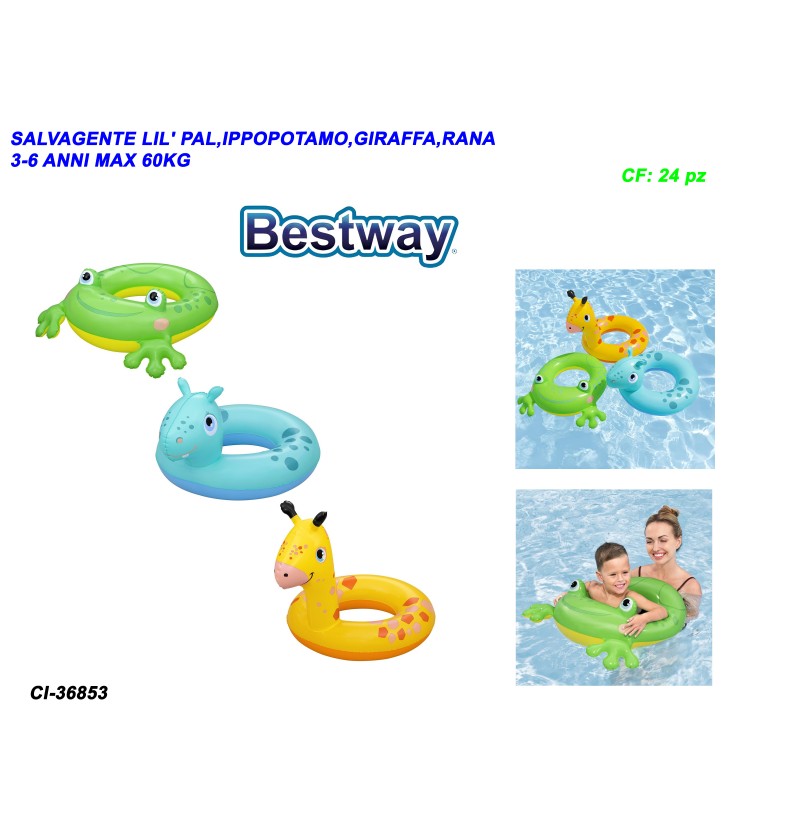 salvagente-lil-pal,ippopotamo,giraffa,rana,3-6-anni,-max-60kg